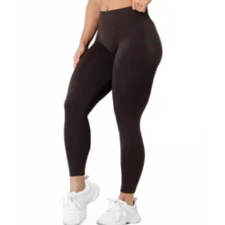 Aura Seamless Scrunch Tights, Brun