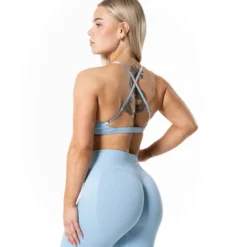 Aura Seamless Sports Bra Light Blue