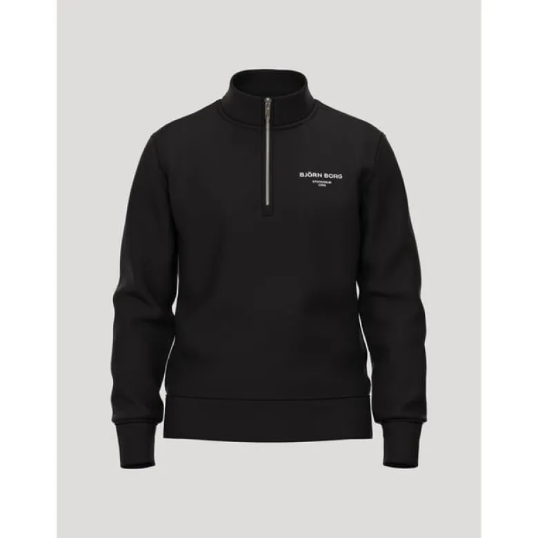 Borg Essential 1 Half Zip, Black Beauty