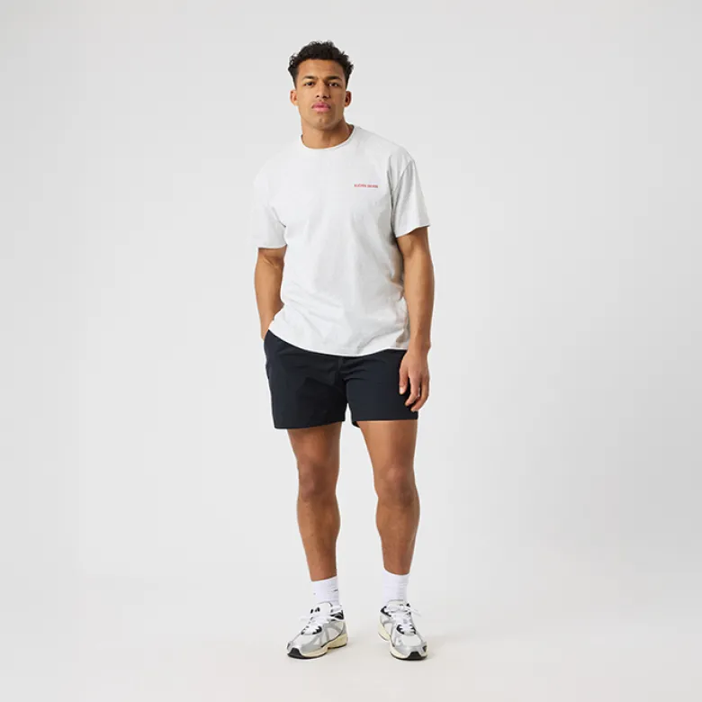Borg Gym Oversized T-Shirt, Ultra Light Grey Melange