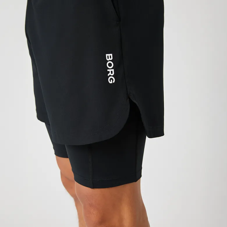 Borg 2 in 1 Shorts, Black Beauty