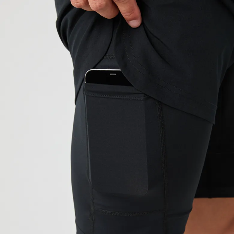 Borg 2 in 1 Shorts, Black Beauty