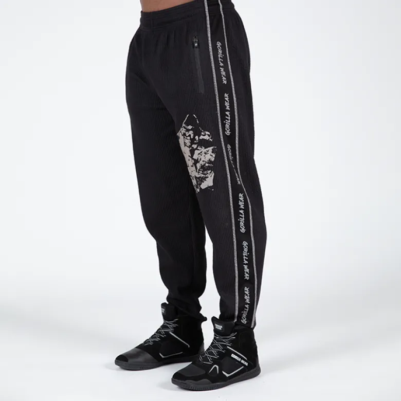 Buffalo Old School Workout Pants, Black/Grey