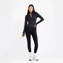 Butter Soft Zip Cardigan, Black