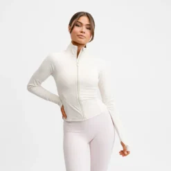 Butter Soft Zip Cardigan Cream White