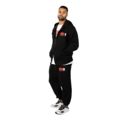 Classic Oversized Zipped Hoodie, Black