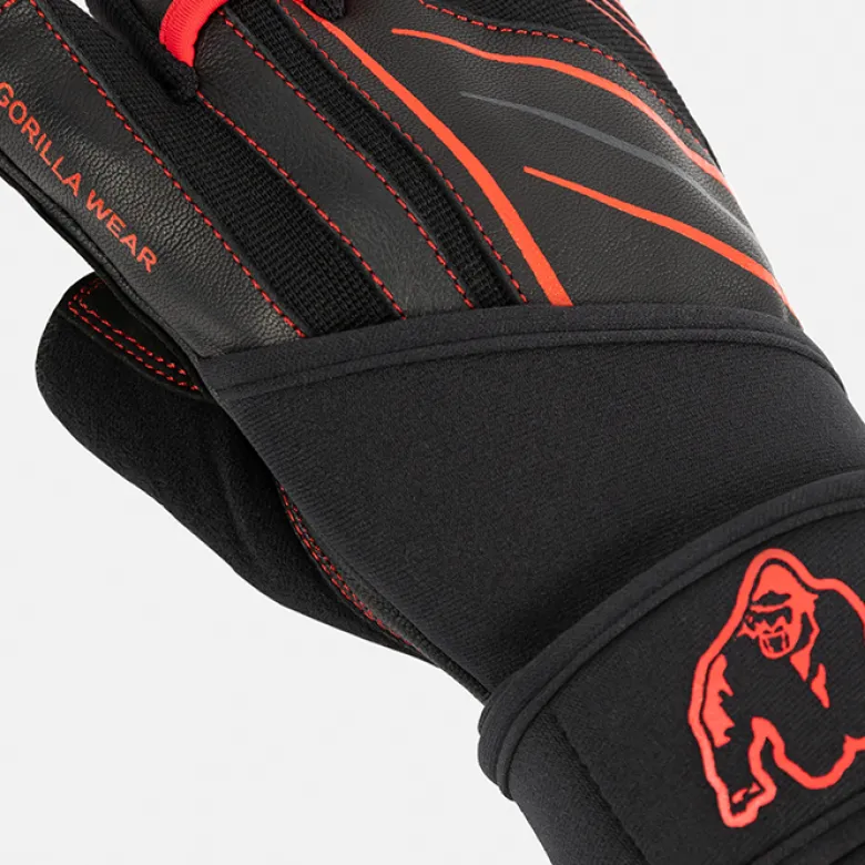 Dallas Wrist Wraps Gloves 2.0, Black/Red