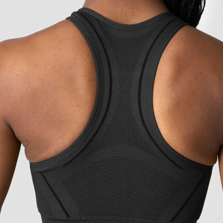 Endurance Seamless Sports Bra, Dark Grey
