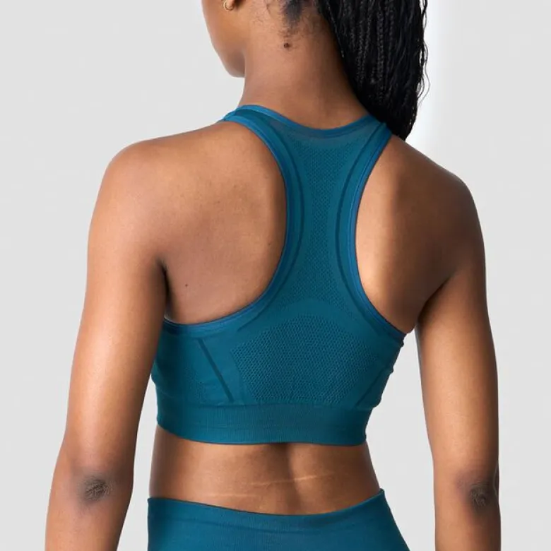 Endurance Seamless Sports Bra, Teal