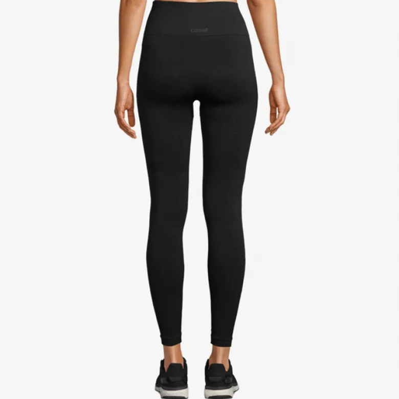 Essential Block Seamless High Waist Tights, Black