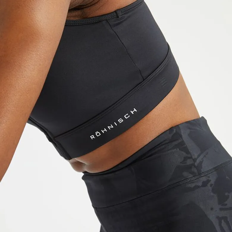 Essential Zip Sportsbra, Black
