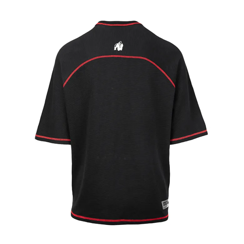 Finley Oversized T-Shirt, Black/Red
