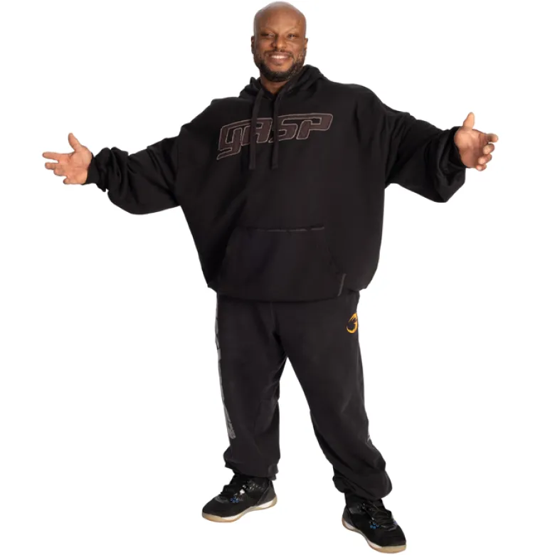Gasp Hood Sweater, Black/Grey