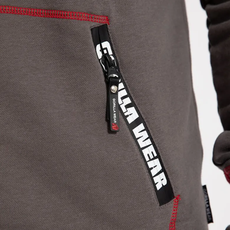 Georgia Zipped Hoodie, Grey