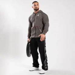 Georgia Zipped Hoodie, Grey
