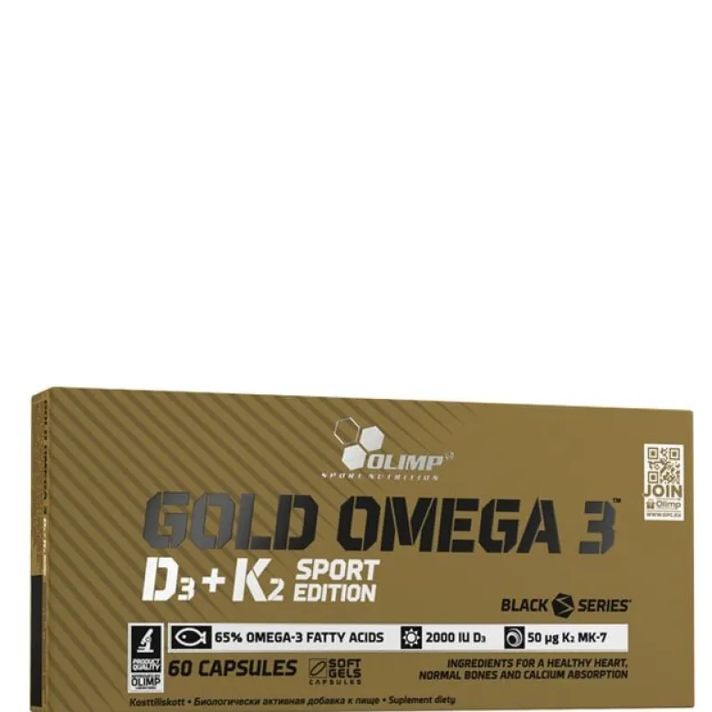 Gold Omega 3 D3+K2 Sport Edition 60 kapslar
