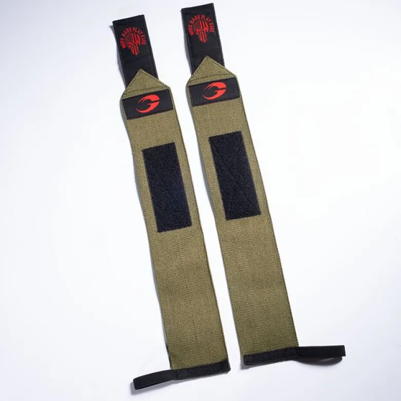 Hardcore Wrist Wraps 18 inch, Green/Red
