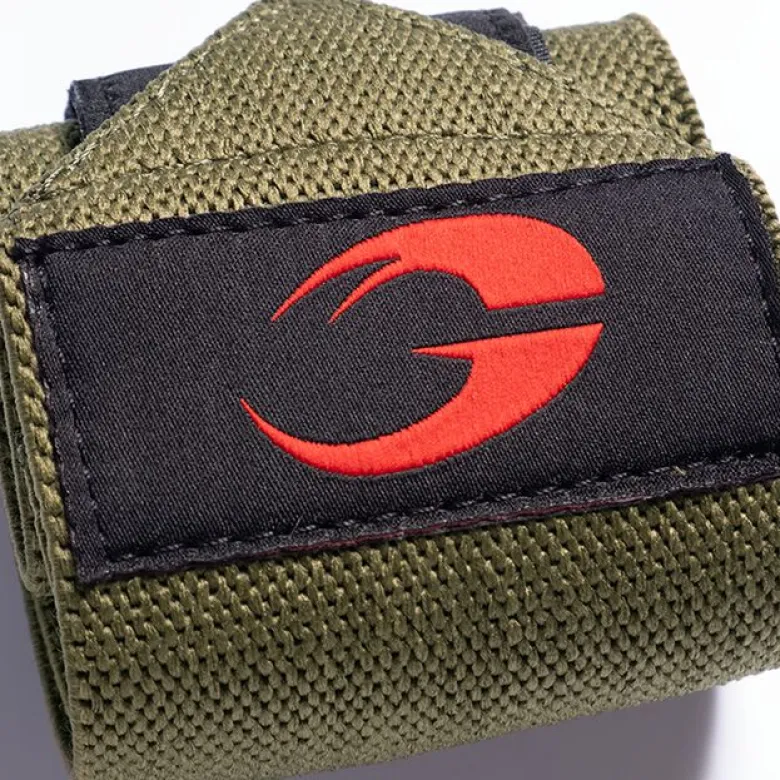 Hardcore Wrist Wraps 18 inch, Green/Red