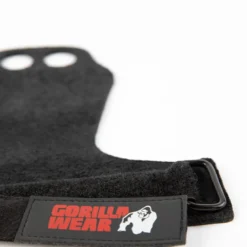 2-Hole Leather Lifting Grips, Black