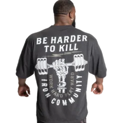 HTK Iron Tee, Dark Grey Melange