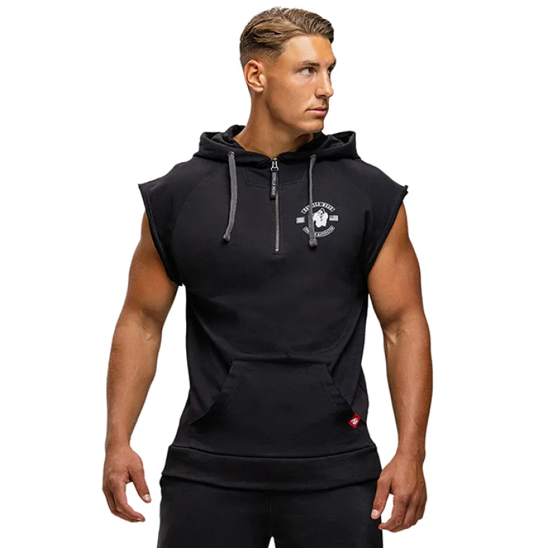 Huntley Sleeveless Hoodie, black