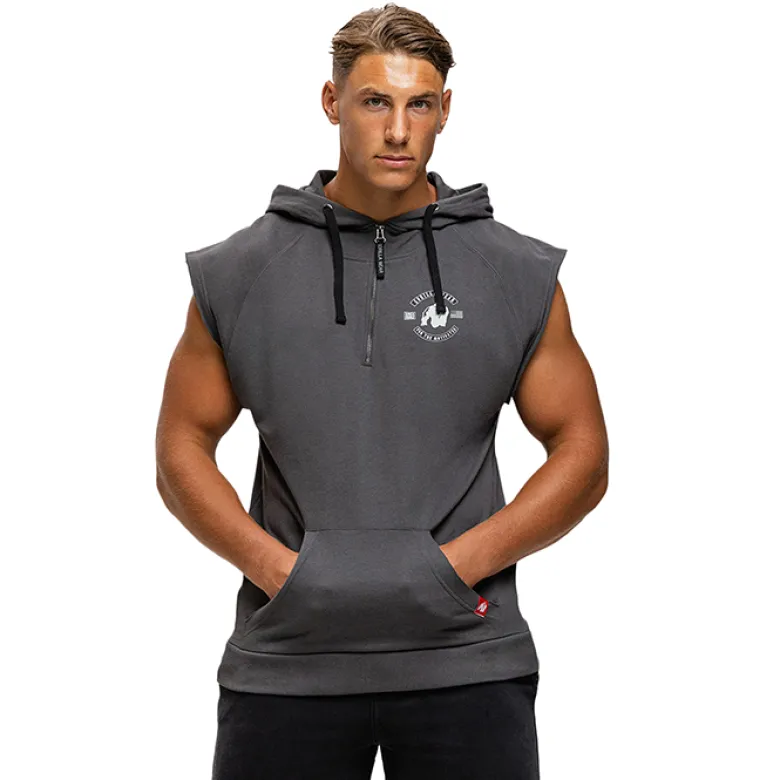 Huntley Sleeveless Hoodie, dark grey