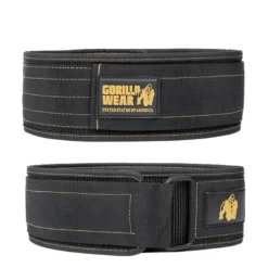 4 Inch Nylon Belt, black/gold
