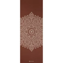 Intense Rust Sundial Flower Yoga Mat 5mm