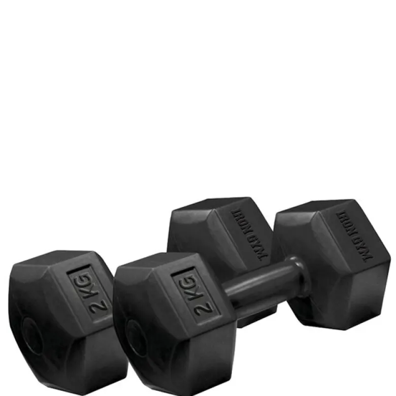 Iron Gym 2kg x 2 Fixed Hex Dumbbell, Pair