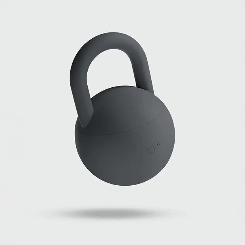 Kettlebell 10lb 4,5 kg Grå