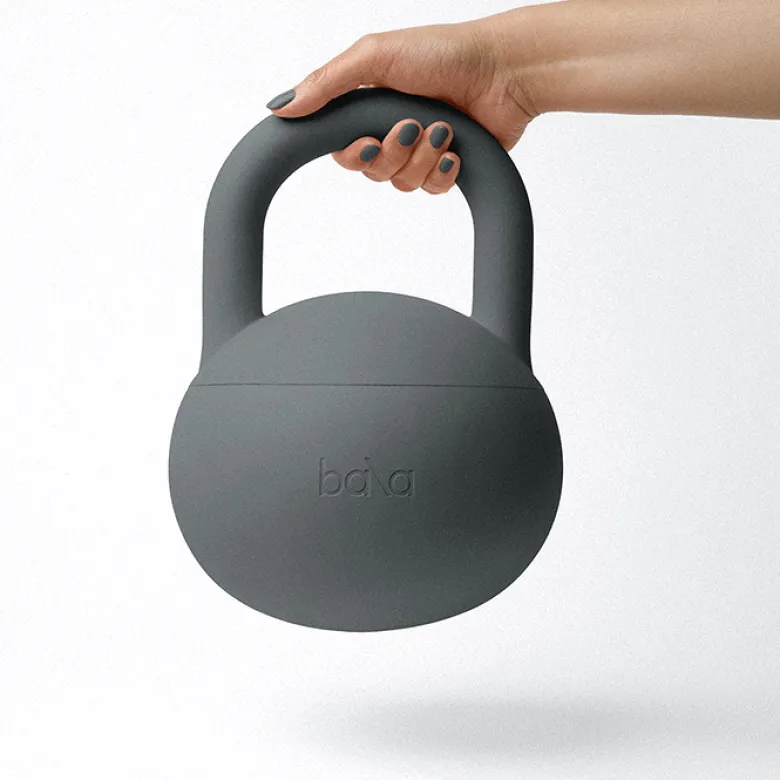 Kettlebell 10lb 4,5 kg Grå