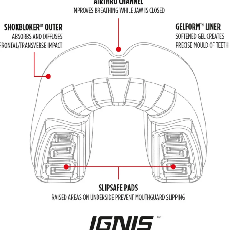 Makura Ignis Pro Senior Tandskydd Vit Blå
