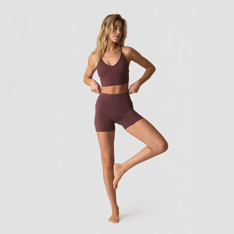 Nimble Midi Shorts Tights, Dull Berry Red