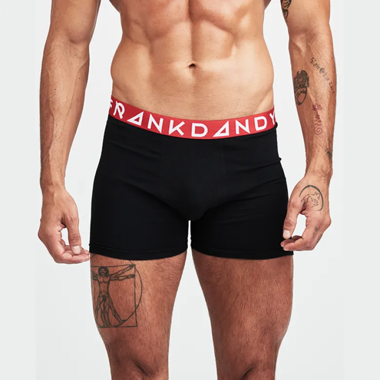 5-Pack Heavy petal boxer, Black/Red