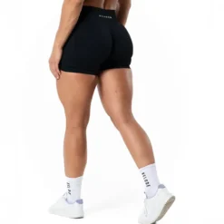 Relode Aura Seamless Scrunch Shorts, Black