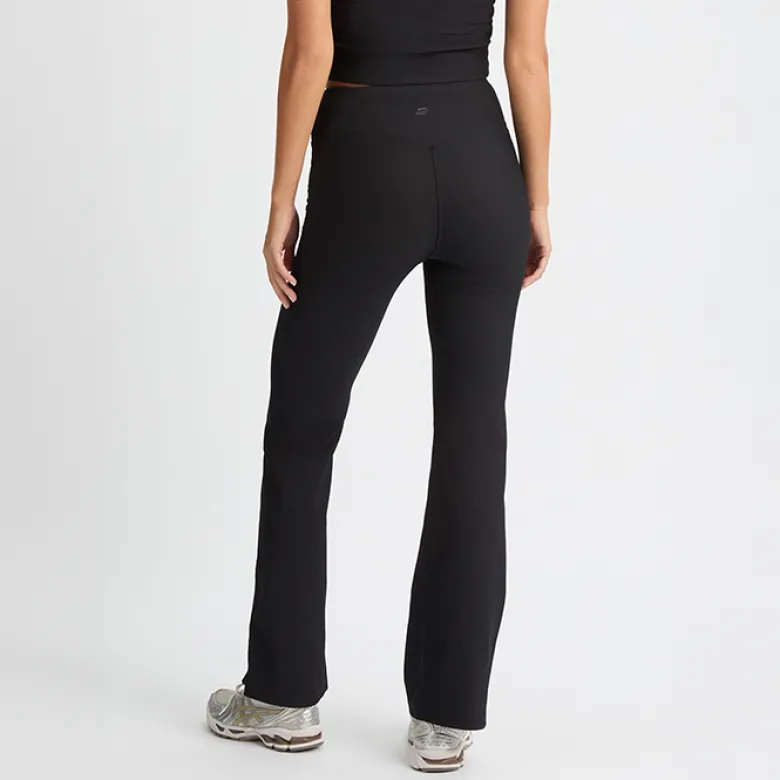 Ribbed R Flare HW Tight, Black