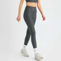 Ribbed R HW Tights, Dark Shadow