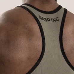 Ribbed T-back, Washed Green