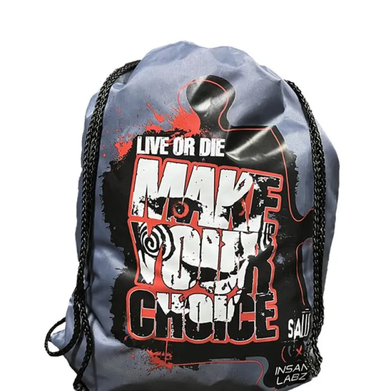 SAW Insane Labz Grey Drawstring Bag