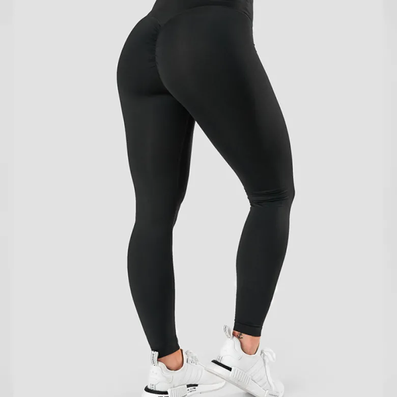 Scrunch V-shape Tights, Black