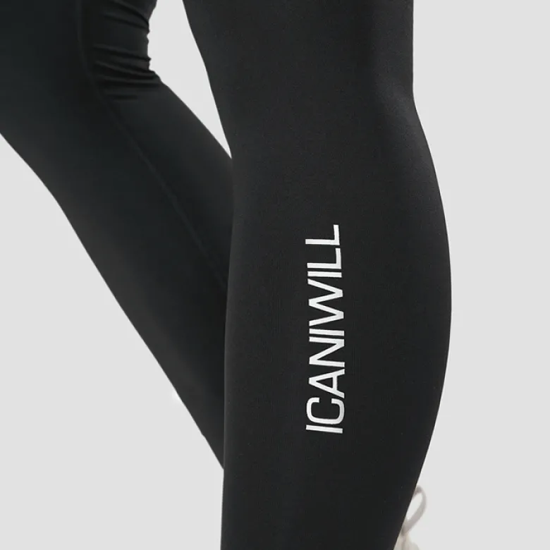 Scrunch V-shape Tights, Black