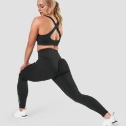 Scrunch V-shape Tights, Black