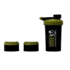Shaker 2 Go Svart/Grön 500 ml + 130 ml x 2