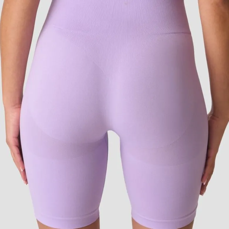 Smooth Seamless Biker Shorts, Pastel Lilac