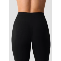 Smooth Seamless Flared Tights, Black