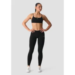 Smooth Seamless Mid Rise V-shape Tights, Black