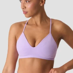 Smooth Seamless Strappy Sports Bra, Pastel Lilac