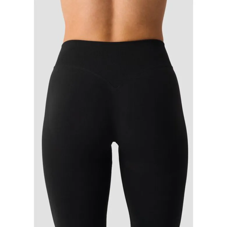 Smooth Seamless V-Shape Tights, Black