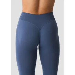 Smooth Seamless V-Shape Tights, Dusty Twilight Blue