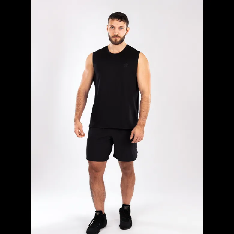 Star Mesh Tank, Black
